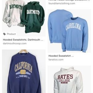 ISO: College Tees and Sweatshirts